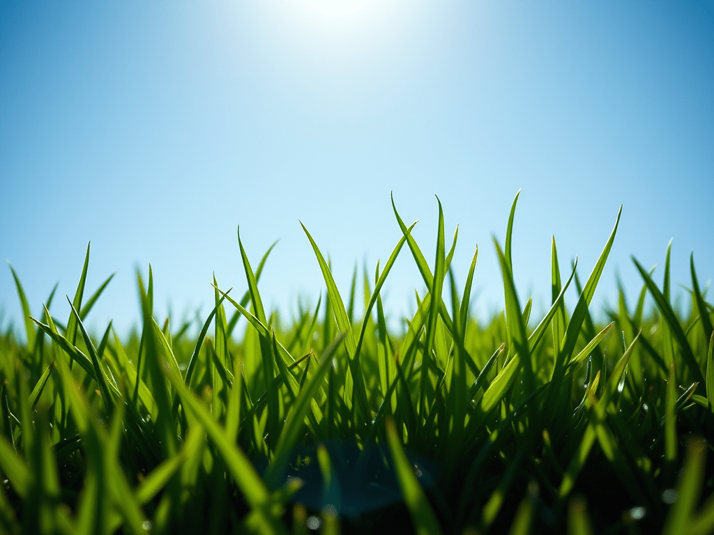 Shows a beautiful lawn, to emphasize the importance of keeping a healthy lawn 