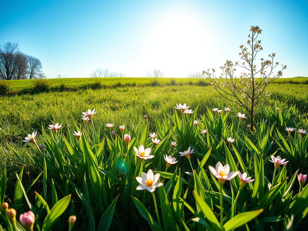 To show how a typical spring morning looks like in a garden